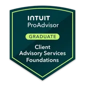 Intuit ProAdvisor Client Advisory Services Foundations Graduate badge